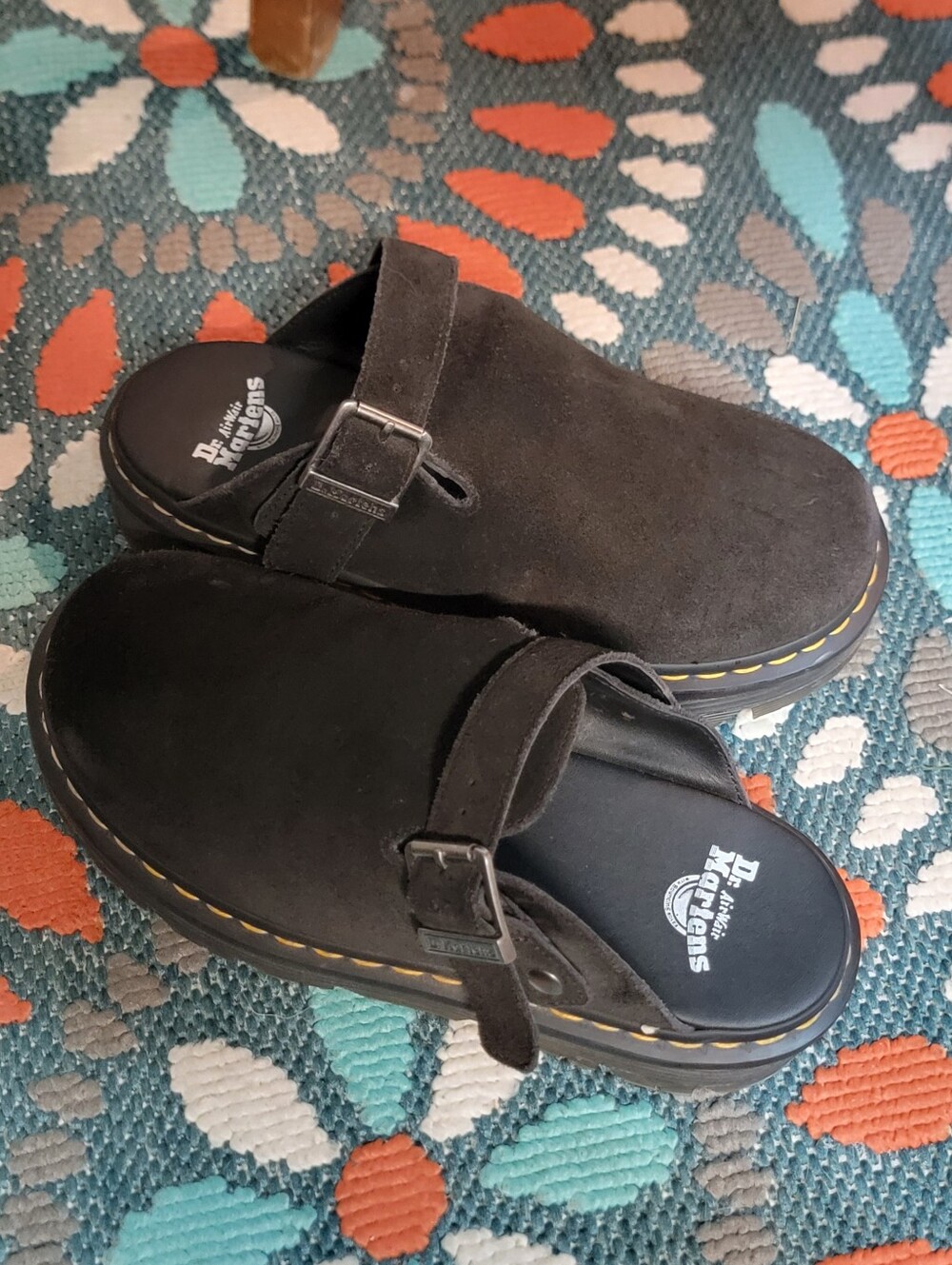 Dr. Martens Zebzag Slingback Platform Mules In Black - Picture 9 of 12